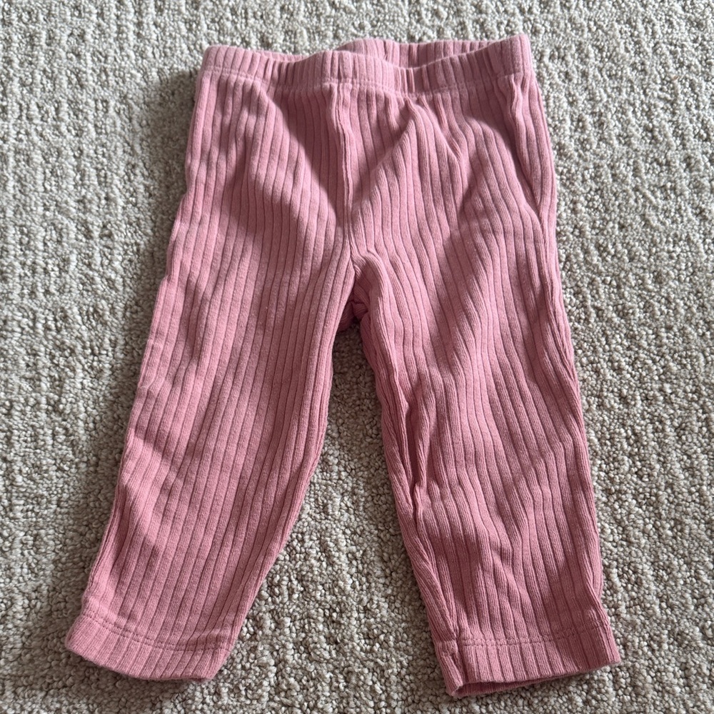 NWOT Carter's Baby Pink Ribbed Leggings